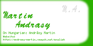 martin andrasy business card