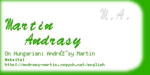 martin andrasy business card